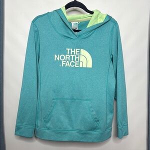 The North Face Aqua Hoodie with Lime Accents